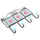 Turquoise And Red Floral Tiles Hooks